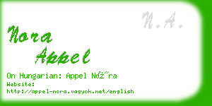 nora appel business card